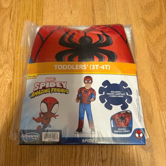 Marvel Spidey Amazing Friends Toddler Costume 3T 4T NEW Red Halloween Superhero - Picture 2 of 4